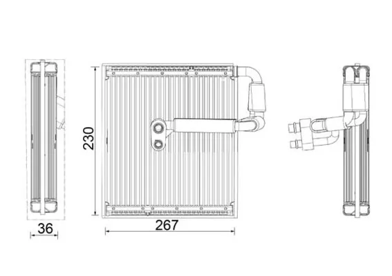 Evaporator, air conditioning