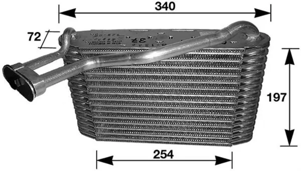 Evaporator, air conditioning