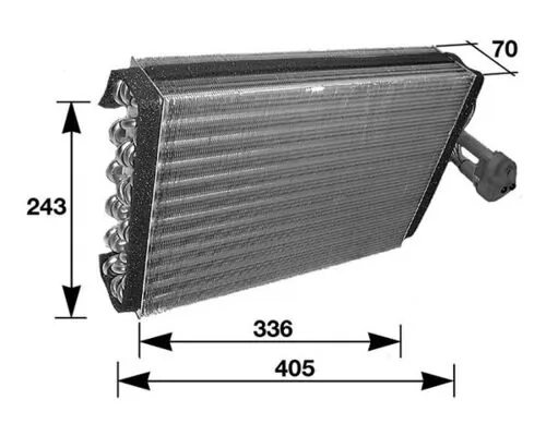 Evaporator, air conditioning