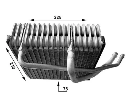 Evaporator, air conditioning