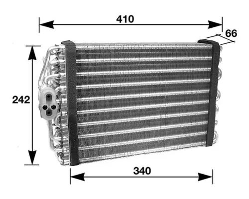 Evaporator, air conditioning