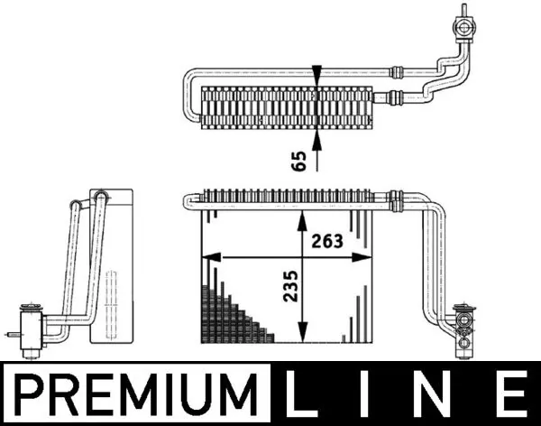 Evaporator, air conditioning