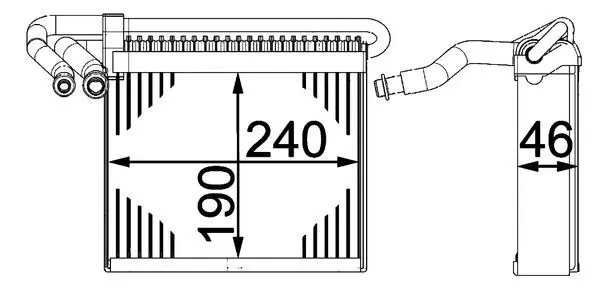 Evaporator, air conditioning