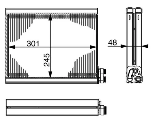 Evaporator, air conditioning