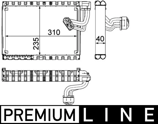 Evaporator, air conditioning