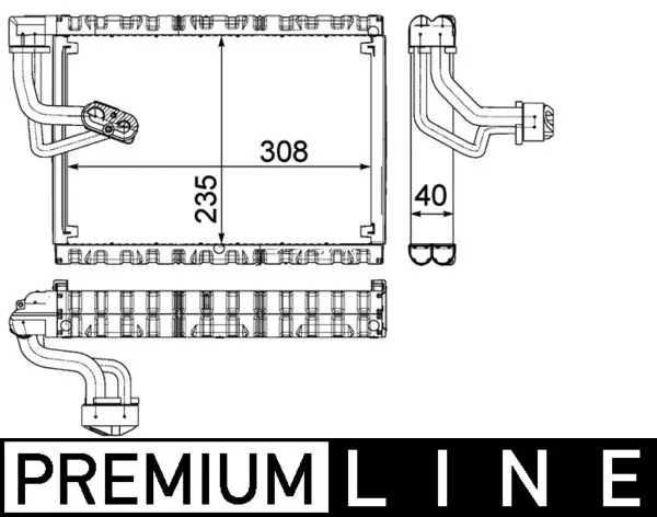 Evaporator, air conditioning