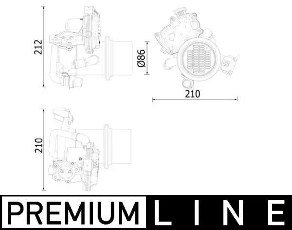 Cooler, exhaust gas recirculation