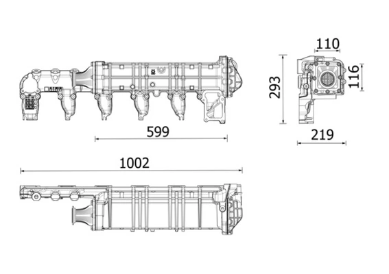 Cooler, exhaust gas recirculation