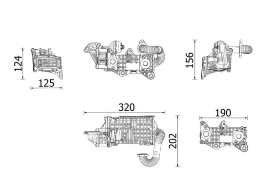 Cooler, exhaust gas recirculation