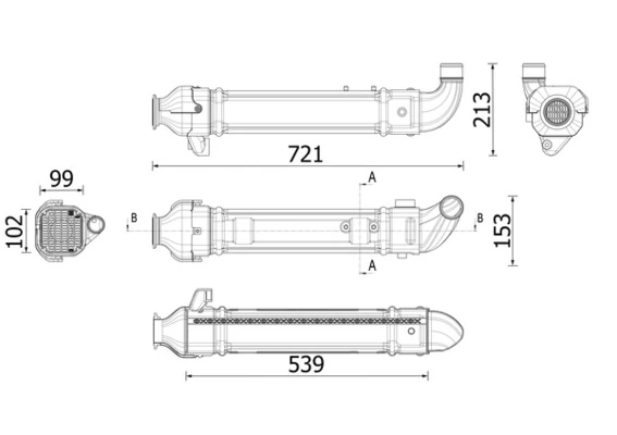 Cooler, exhaust gas recirculation