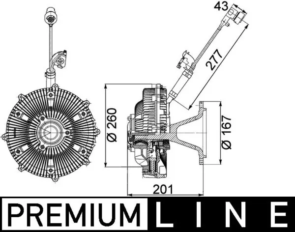 Clutch, radiator fan