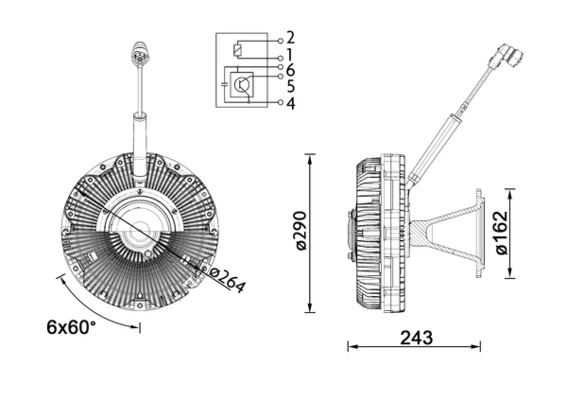 Clutch, radiator fan