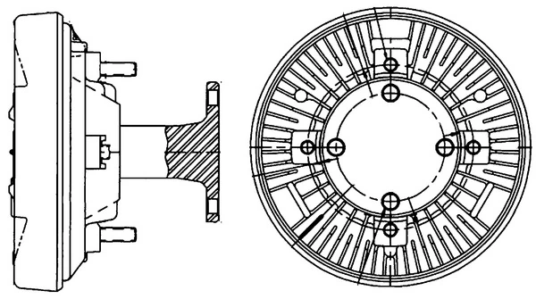 Clutch, radiator fan