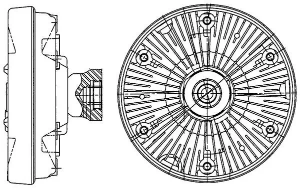 Clutch, radiator fan