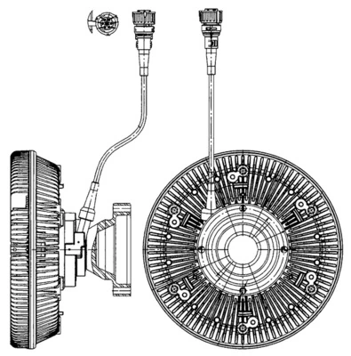 Clutch, radiator fan