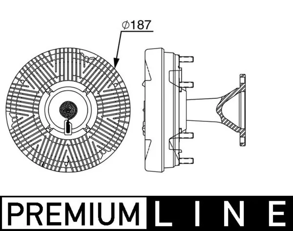 Clutch, radiator fan
