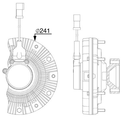 Clutch, radiator fan
