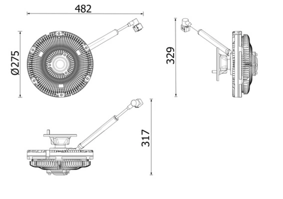 Clutch, radiator fan