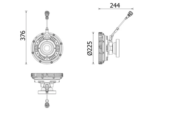 Clutch, radiator fan