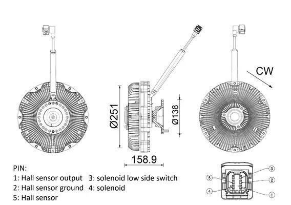 Clutch, radiator fan