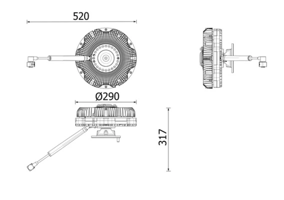 Clutch, radiator fan
