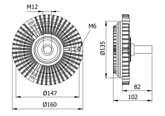 Clutch, radiator fan