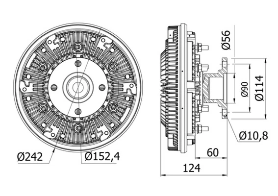 Clutch, radiator fan