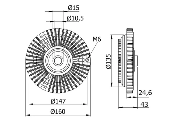 Clutch, radiator fan