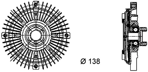 Clutch, radiator fan