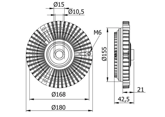 Clutch, radiator fan