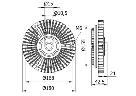 Clutch, radiator fan