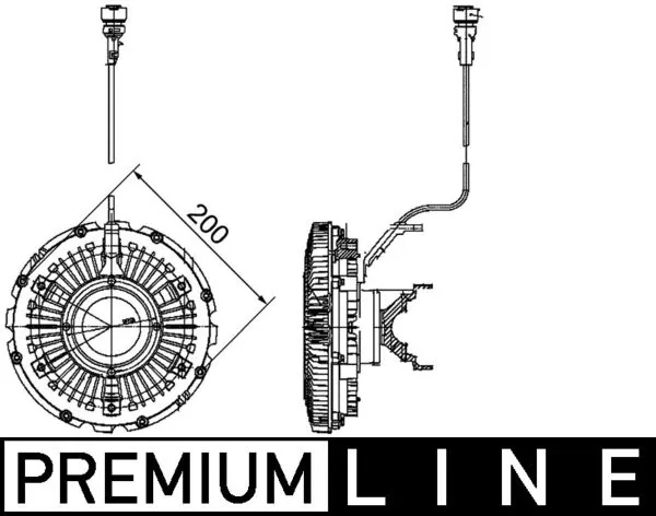 Clutch, radiator fan