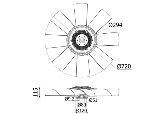 Fan, engine cooling