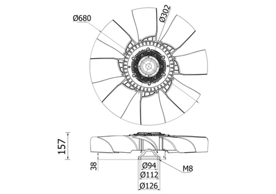 Fan, engine cooling