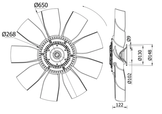 Fan, engine cooling
