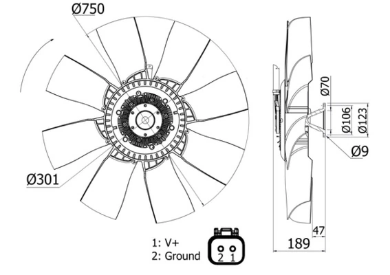 Fan, engine cooling