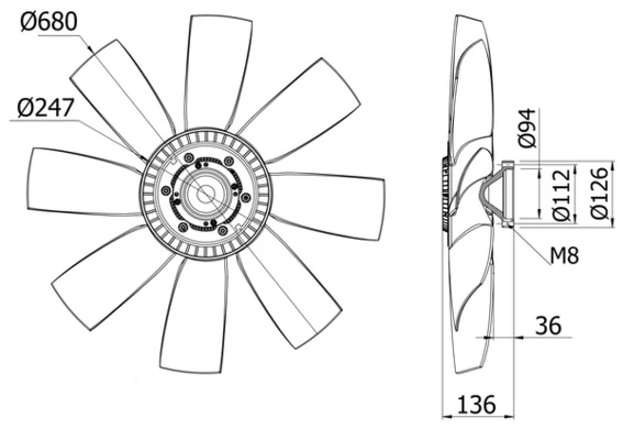 Fan, engine cooling