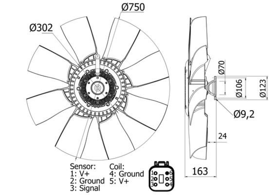 Fan, engine cooling