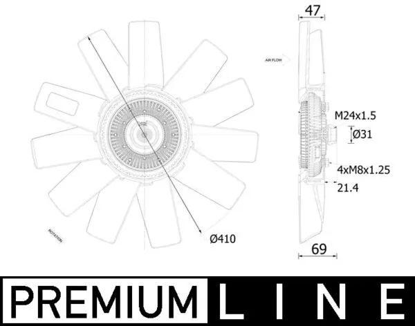 Fan, engine cooling