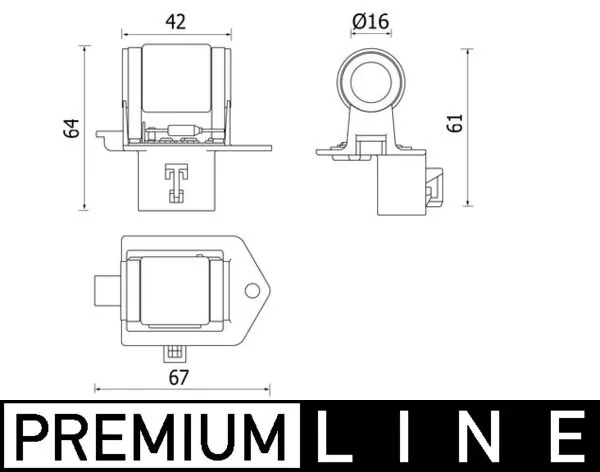 Series Resistor, electric motor (radiator fan)