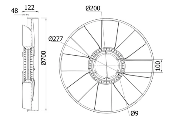 Fan Wheel, engine cooling