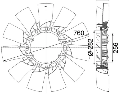 Fan Wheel, engine cooling