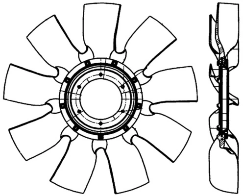 Fan Wheel, engine cooling