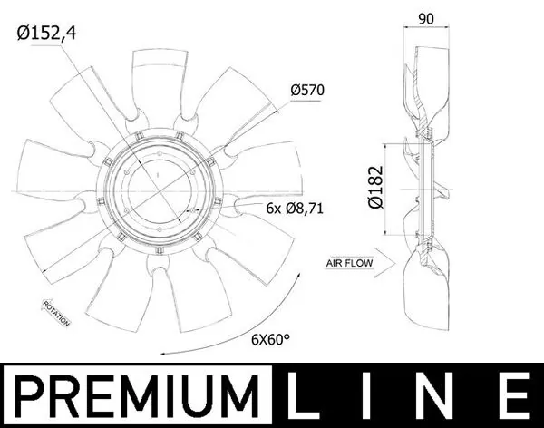 Fan Wheel, engine cooling