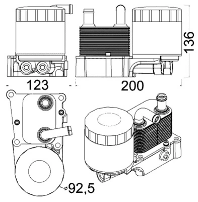 Oil Cooler, engine oil