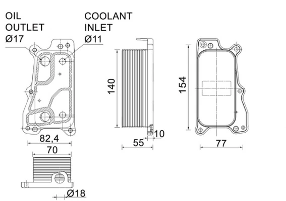 Oil Cooler, engine oil