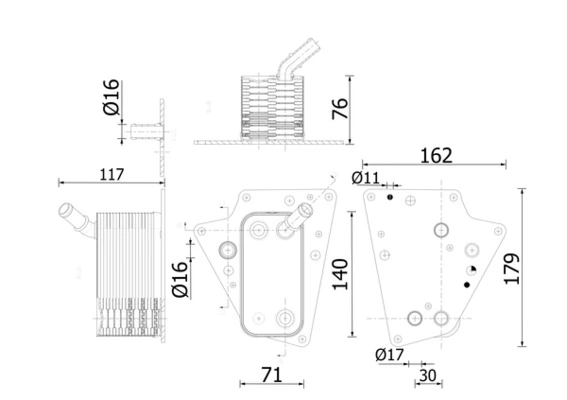 Oil Cooler, engine oil