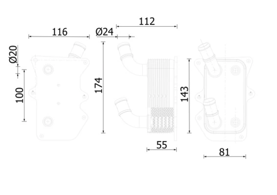 Oil Cooler, engine oil