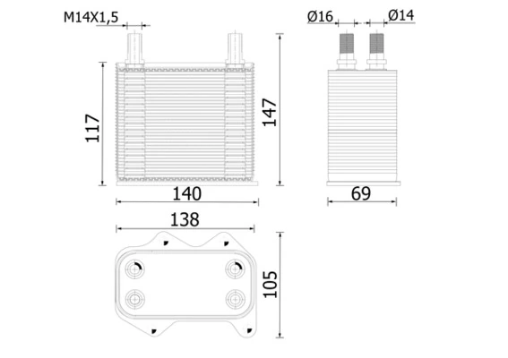 Oil Cooler, engine oil