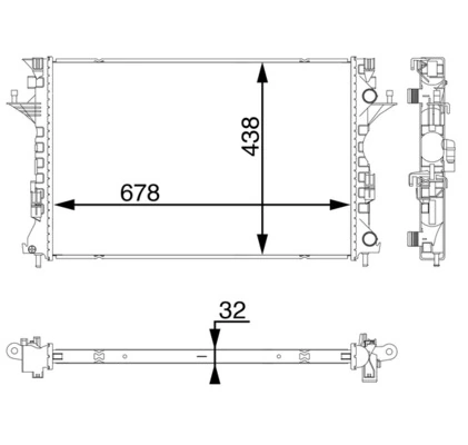 Radiator, engine cooling